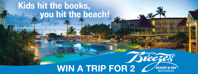 Win a trip for 2 to Breezes Bahamas