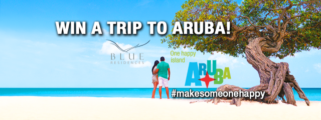 tripcentral.ca and the Aruba Tourism Authority want to send you and a friend to One Happy Island!